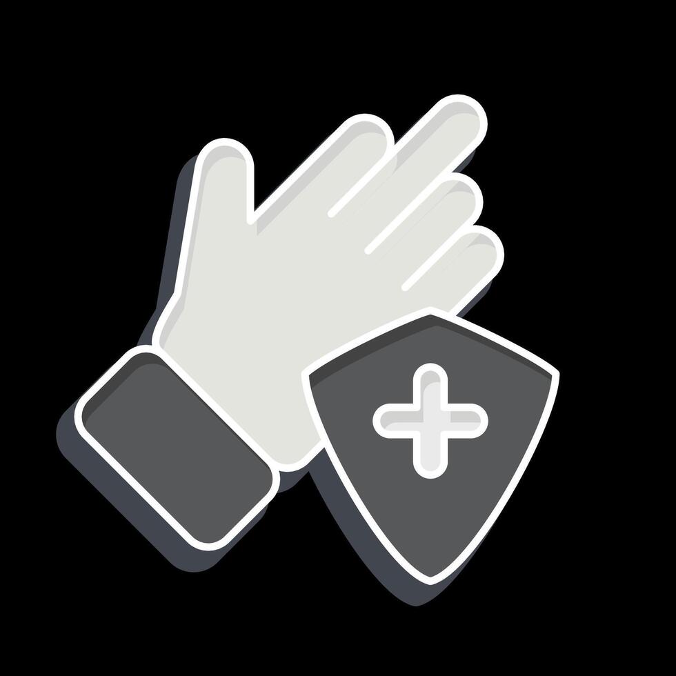 Icon Protection 2. related to Hygiene symbol. glossy style. simple design illustration vector