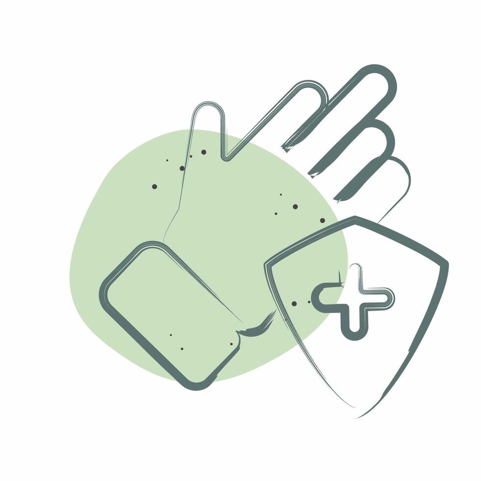 Icon Protection 2. related to Hygiene symbol. Color Spot Style. simple design illustration vector