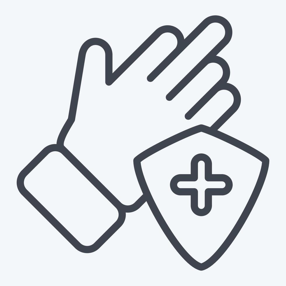 Icon Protection 2. related to Hygiene symbol. line style. simple design illustration vector