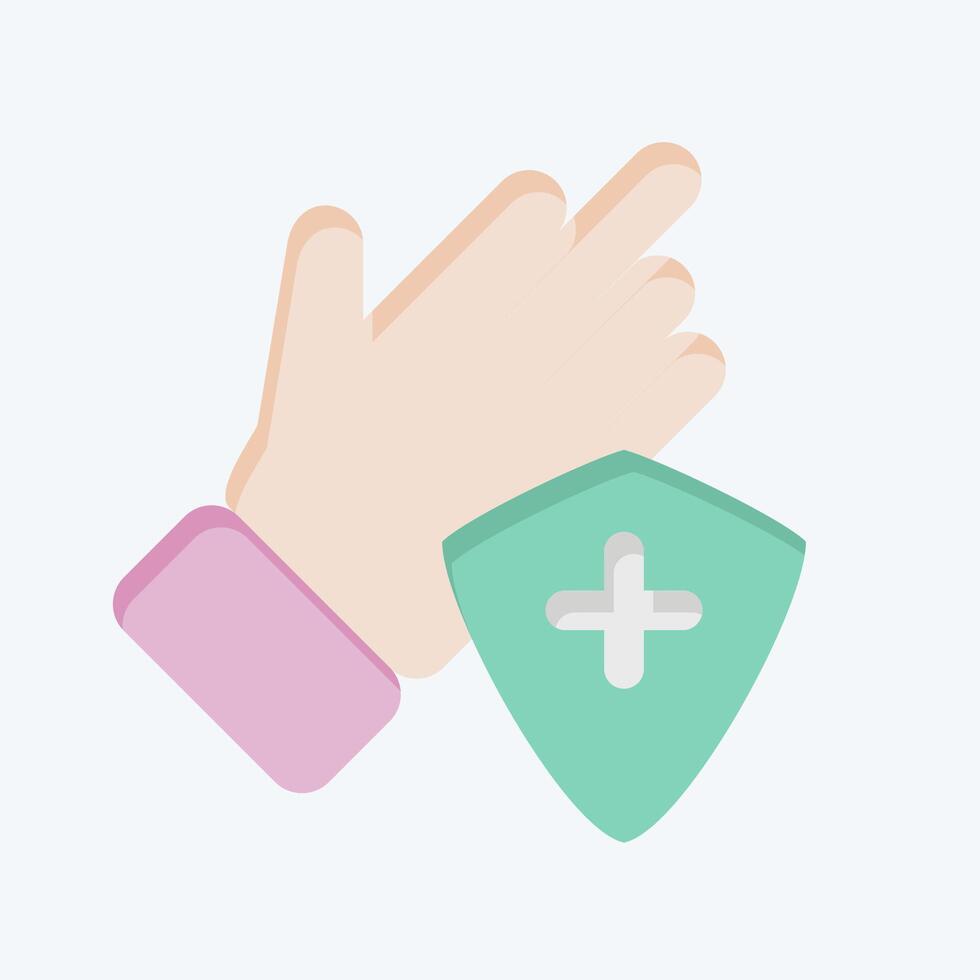 Icon Protection 2. related to Hygiene symbol. flat style. simple design illustration vector