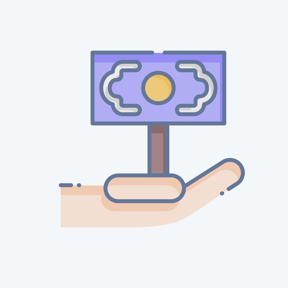 Icon Money Growth 2. related to Finance and Tax symbol. doodle style. simple design illustration vector