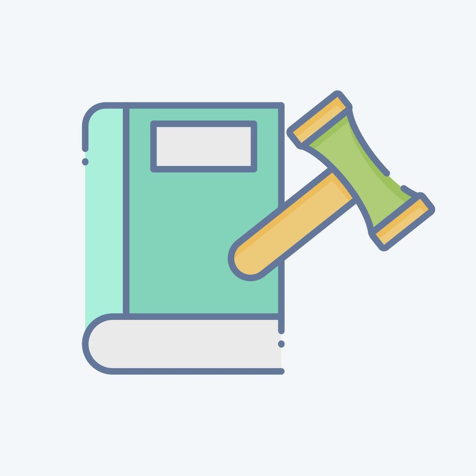 Icon Tax Book. related to Finance and Tax symbol. doodle style. simple design illustration vector