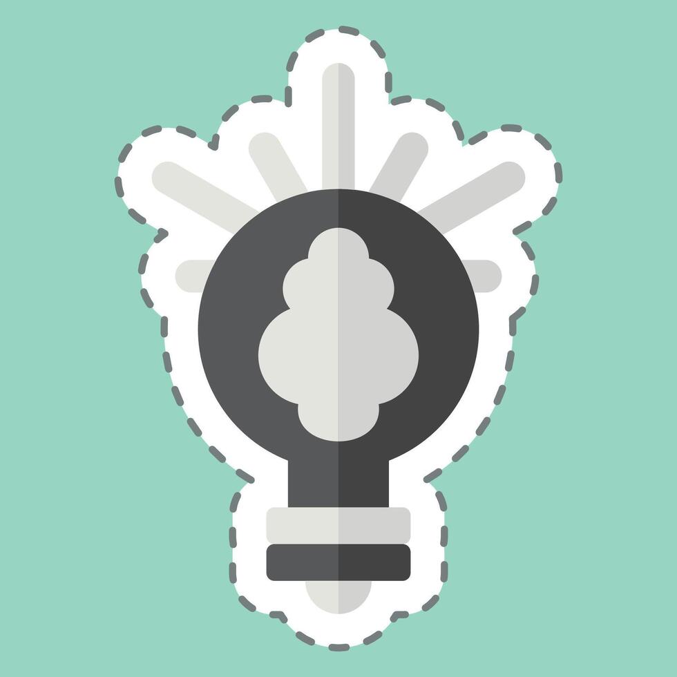 Sticker line cut Creative Idea. related to Finance and Tax symbol. simple design illustration vector
