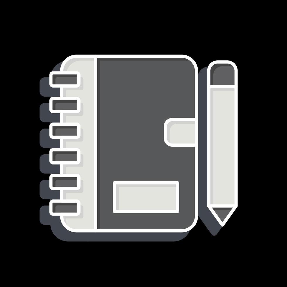 Icon Notebook. related to Finance and Tax symbol. glossy style. simple design illustration vector