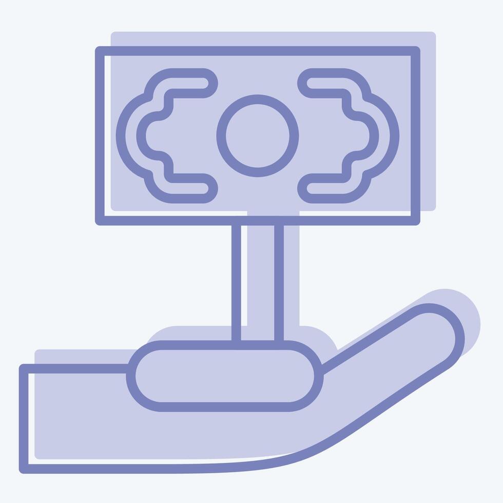 Icon Money Growth 2. related to Finance and Tax symbol. two tone style. simple design illustration vector