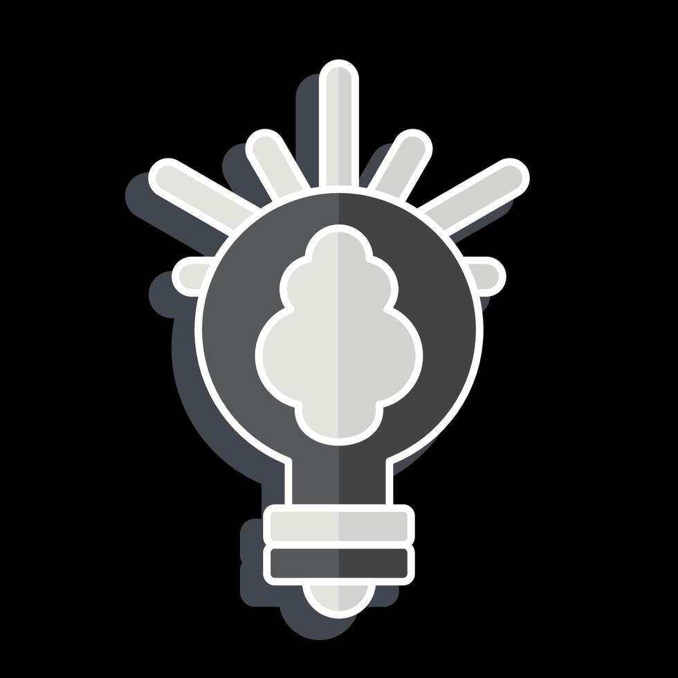 Icon Creative Idea. related to Finance and Tax symbol. glossy style. simple design illustration vector