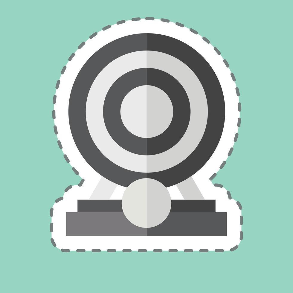 Sticker line cut Financial Goal. related to Finance and Tax symbol. simple design illustration vector