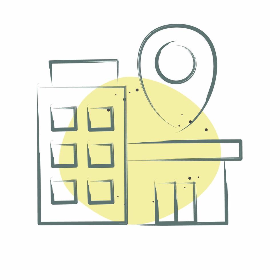 Icon Bussines Location. related to Finance and Tax symbol. Color Spot Style. simple design illustration vector