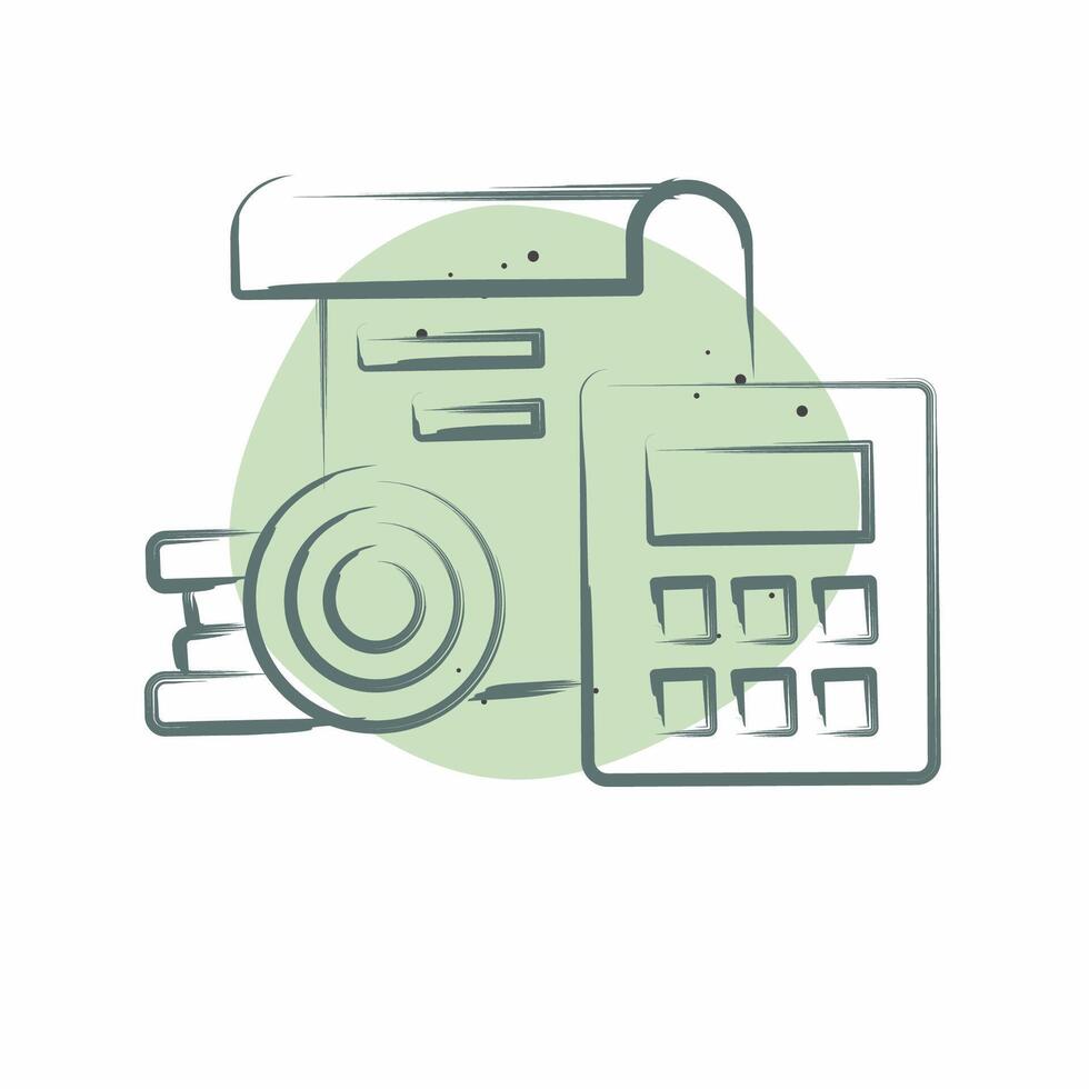 Icon Finance Calculation. related to Finance and Tax symbol. Color Spot Style. simple design illustration vector