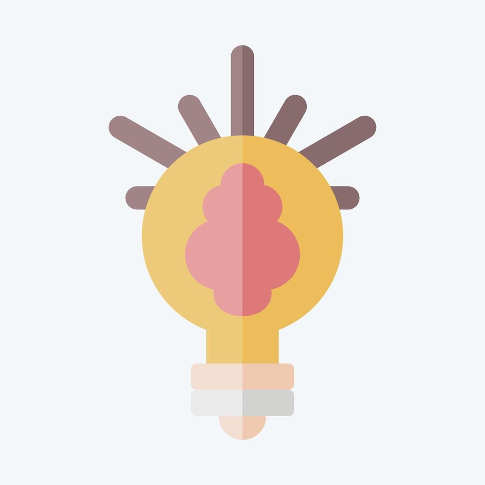 Icon Creative Idea. related to Finance and Tax symbol. flat style. simple design illustration vector