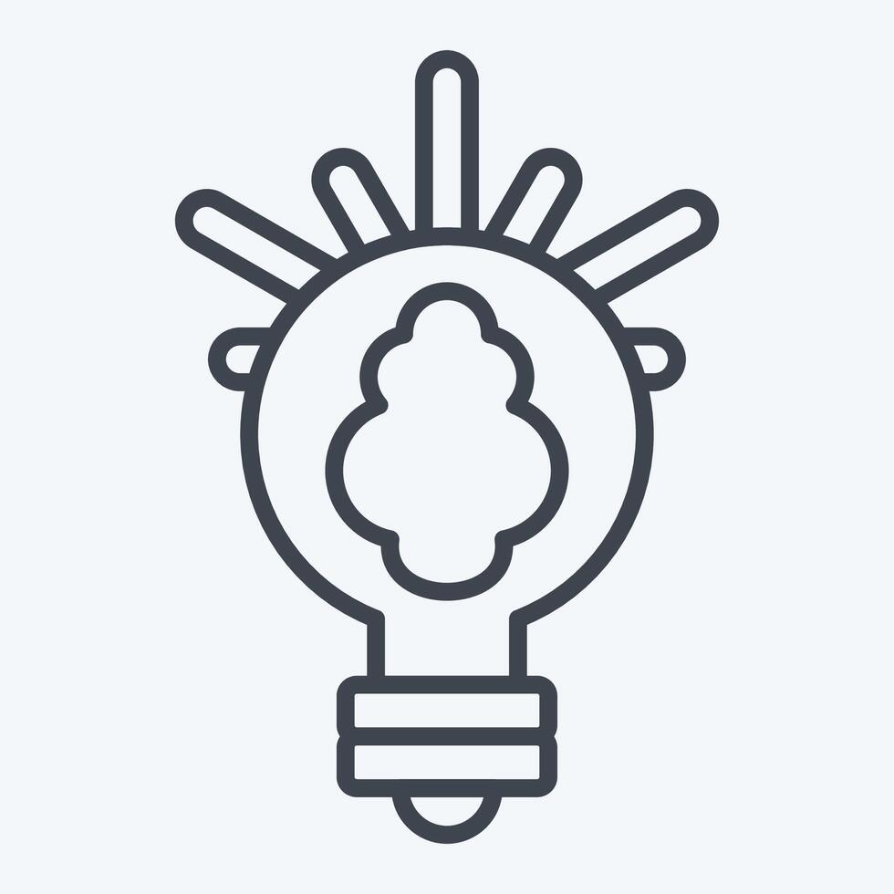 Icon Creative Idea. related to Finance and Tax symbol. line style. simple design illustration vector