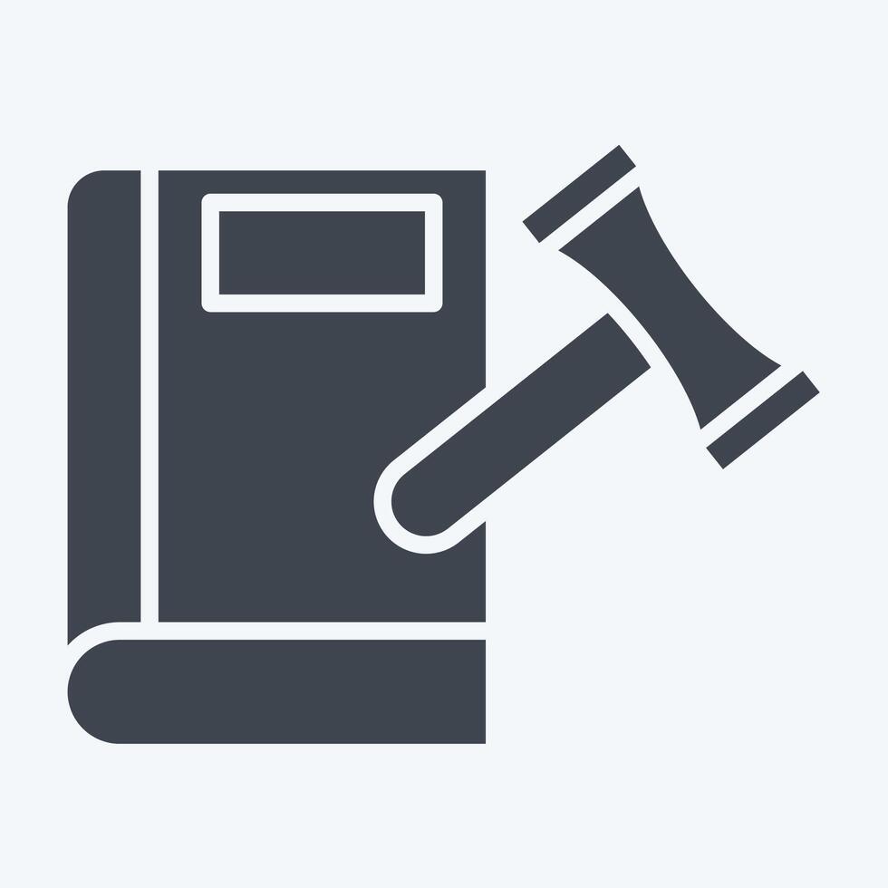 Icon Tax Book. related to Finance and Tax symbol. glyph style. simple design illustration vector