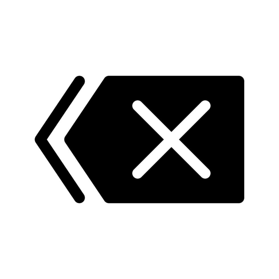 Backspace Icon Symbol Design Illustration vector