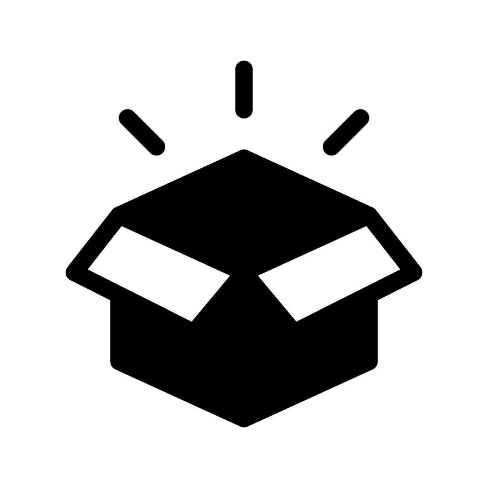 Open Box Icon Symbol Design Illustration vector