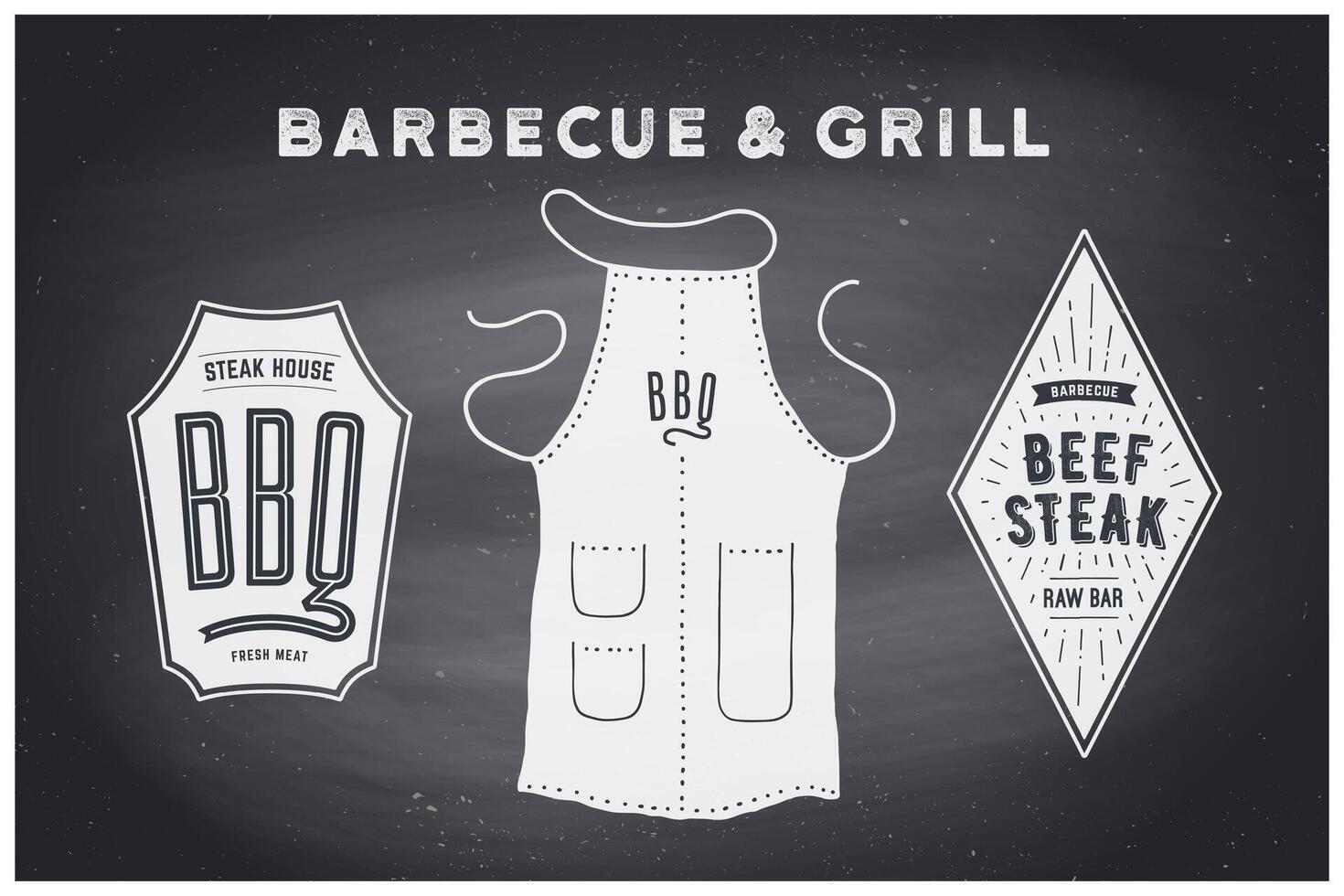 Barbecue and grill tools vector