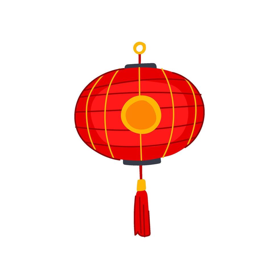 lantern chinese lamp cartoon illustration vector