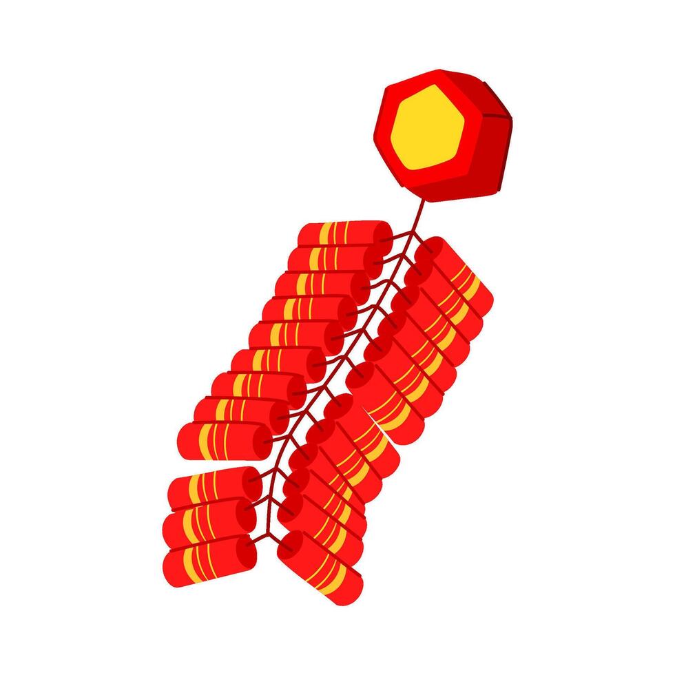 element chinese firecracker cartoon illustration vector