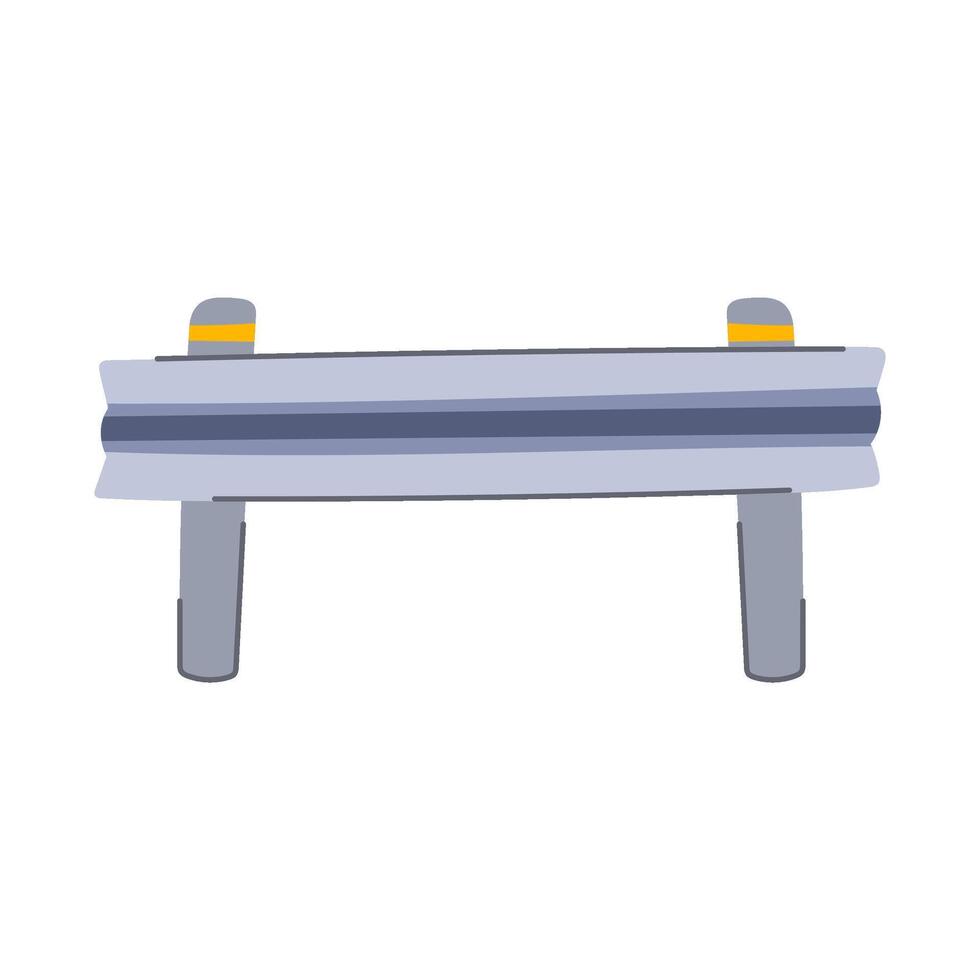 highway guard rails cartoon illustration vector