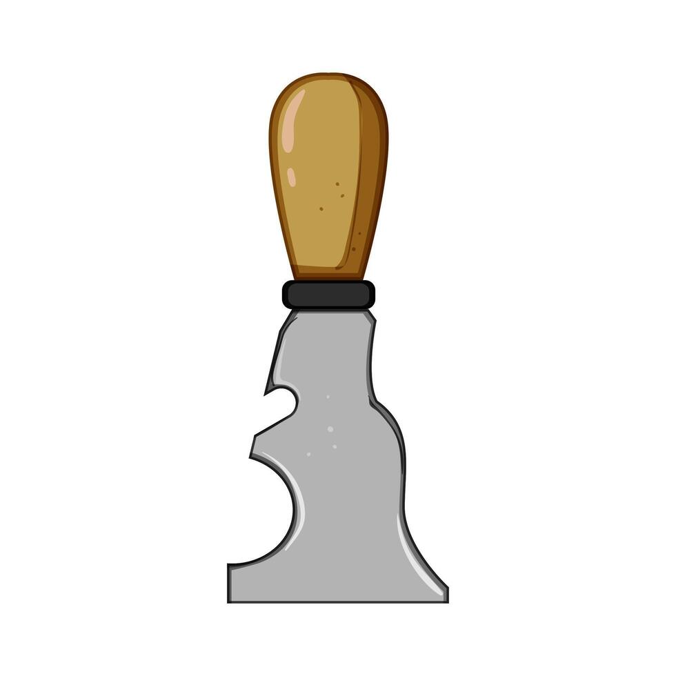 spatula paint scraper cartoon illustration vector