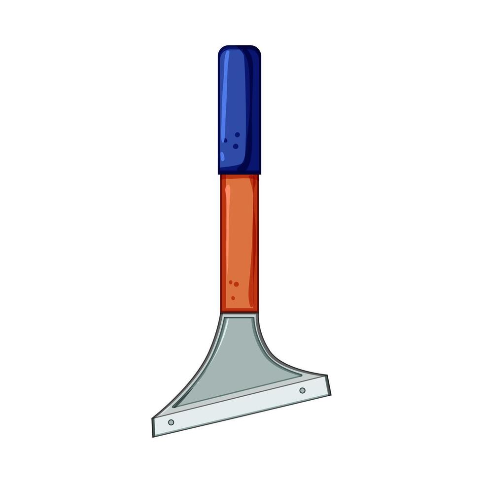 blade paint scraper cartoon illustration vector