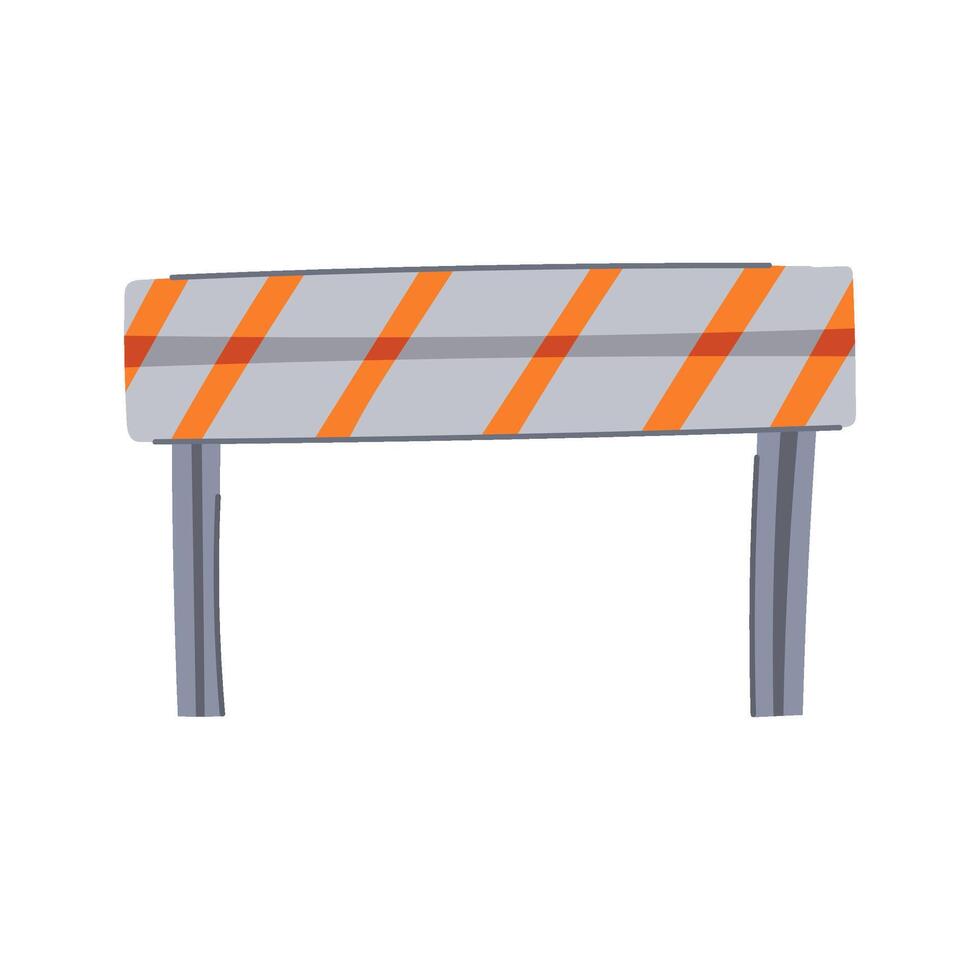 street guard rails cartoon illustration vector