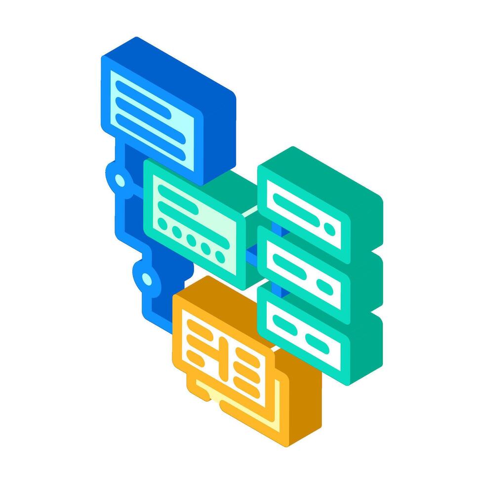 uml diagrams analyst isometric icon illustration vector