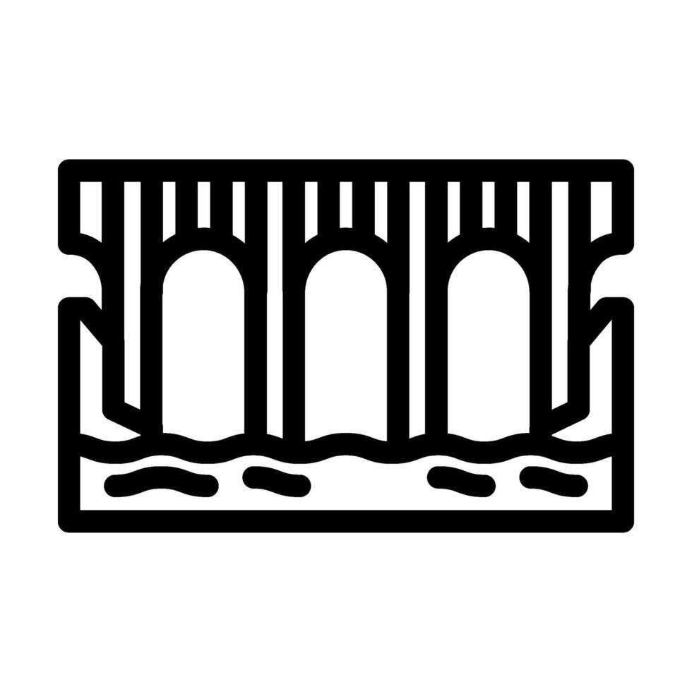 viaduct bridge line icon illustration vector