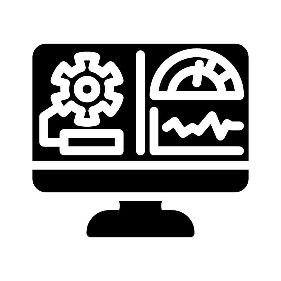 performance testing analyst glyph icon illustration vector