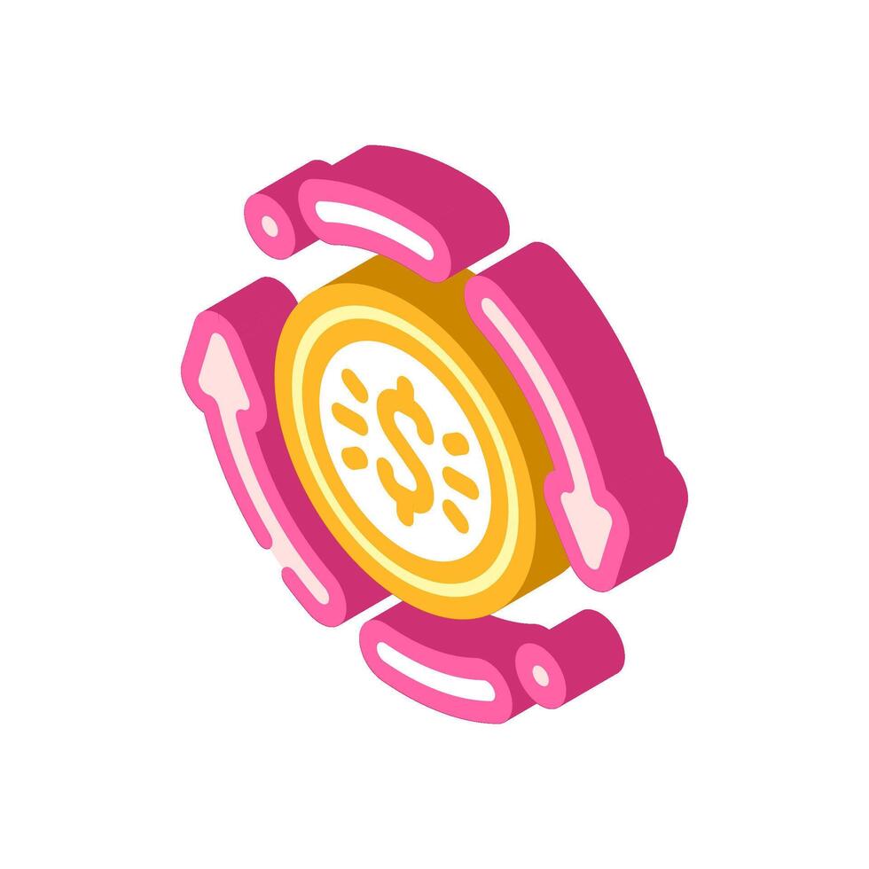 payment processing business process isometric icon illustration vector