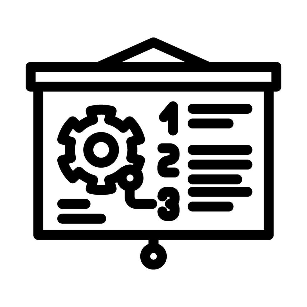 user training analyst line icon illustration vector