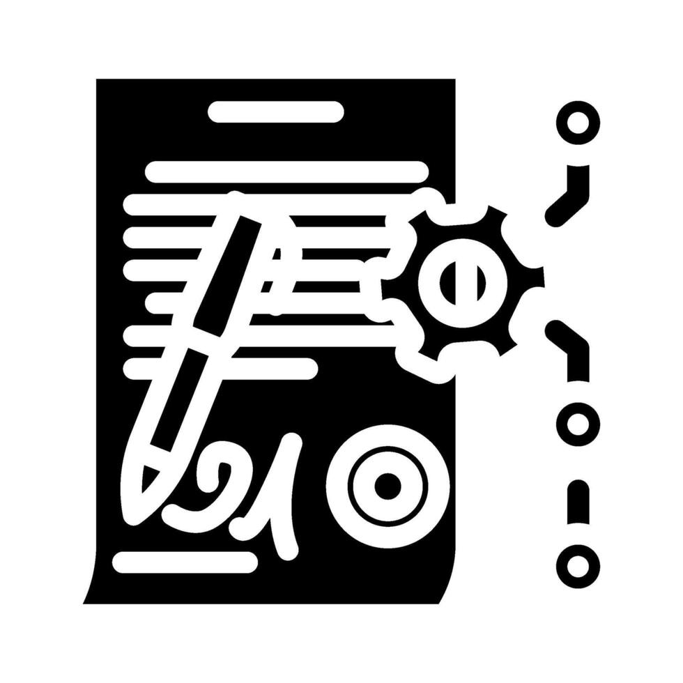 contract management business process glyph icon illustration vector