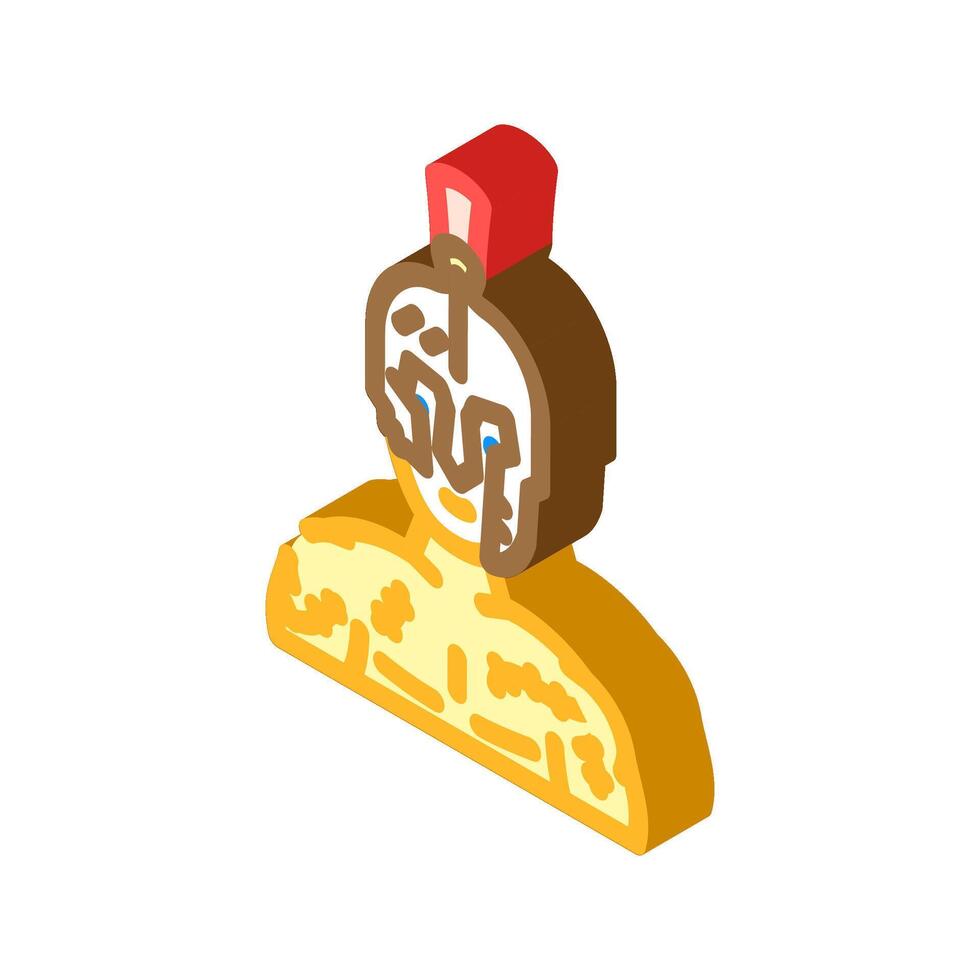 gladiator battle spartan roman isometric icon illustration vector
