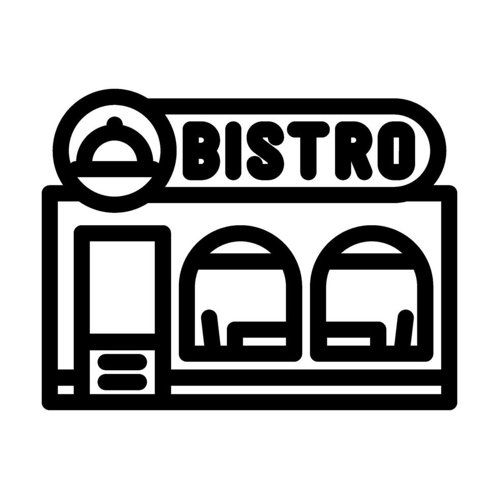 bistro street cafe line icon illustration vector