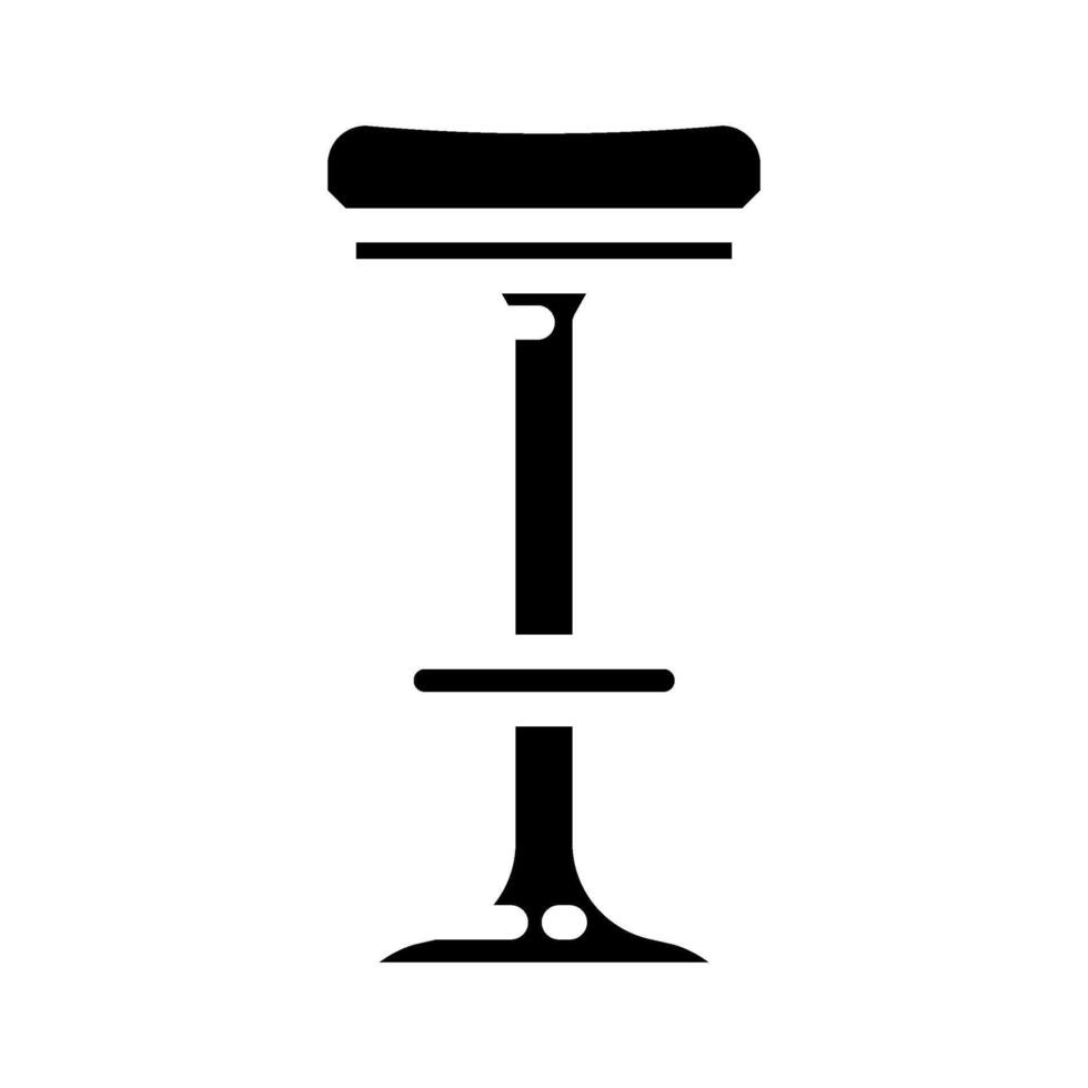 bar stool outdoor furniture glyph icon illustration vector