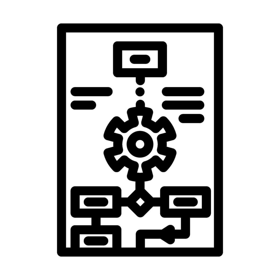 process modeling analyst line icon illustration vector