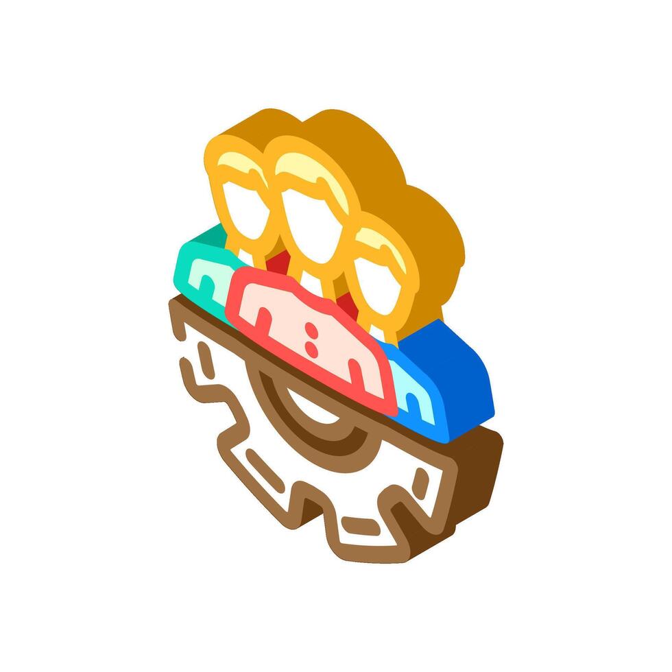 workforce planning business process isometric icon illustration vector