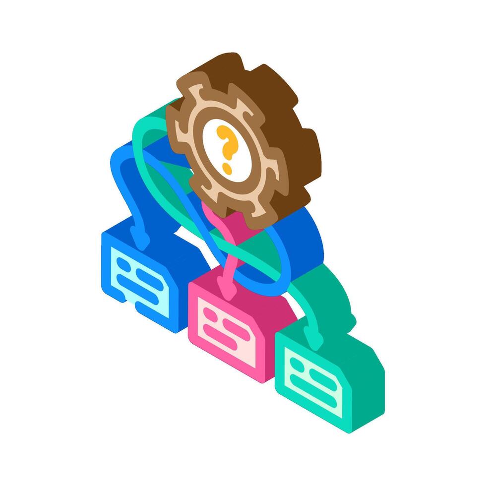 decision support analyst isometric icon illustration vector