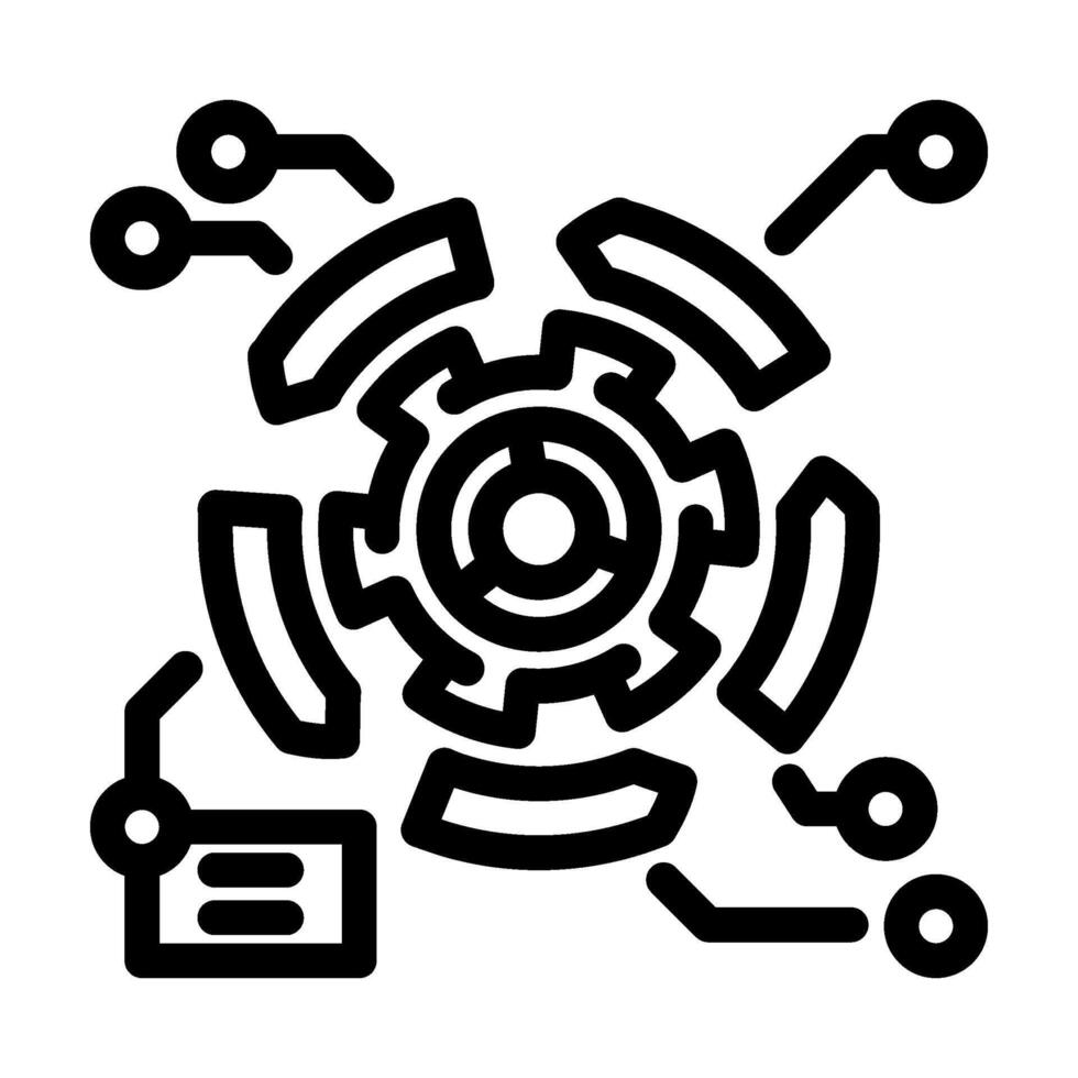 change management analyst line icon illustration vector