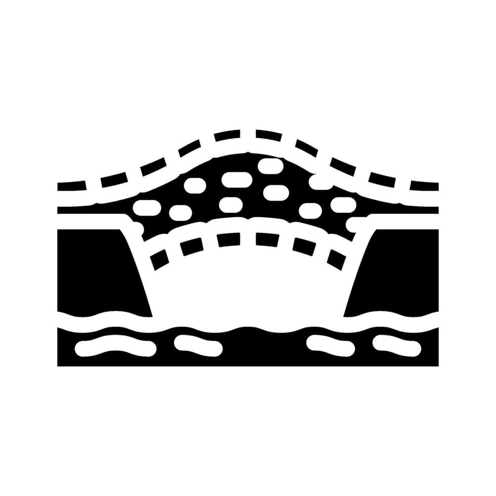 stone bridge glyph icon illustration vector