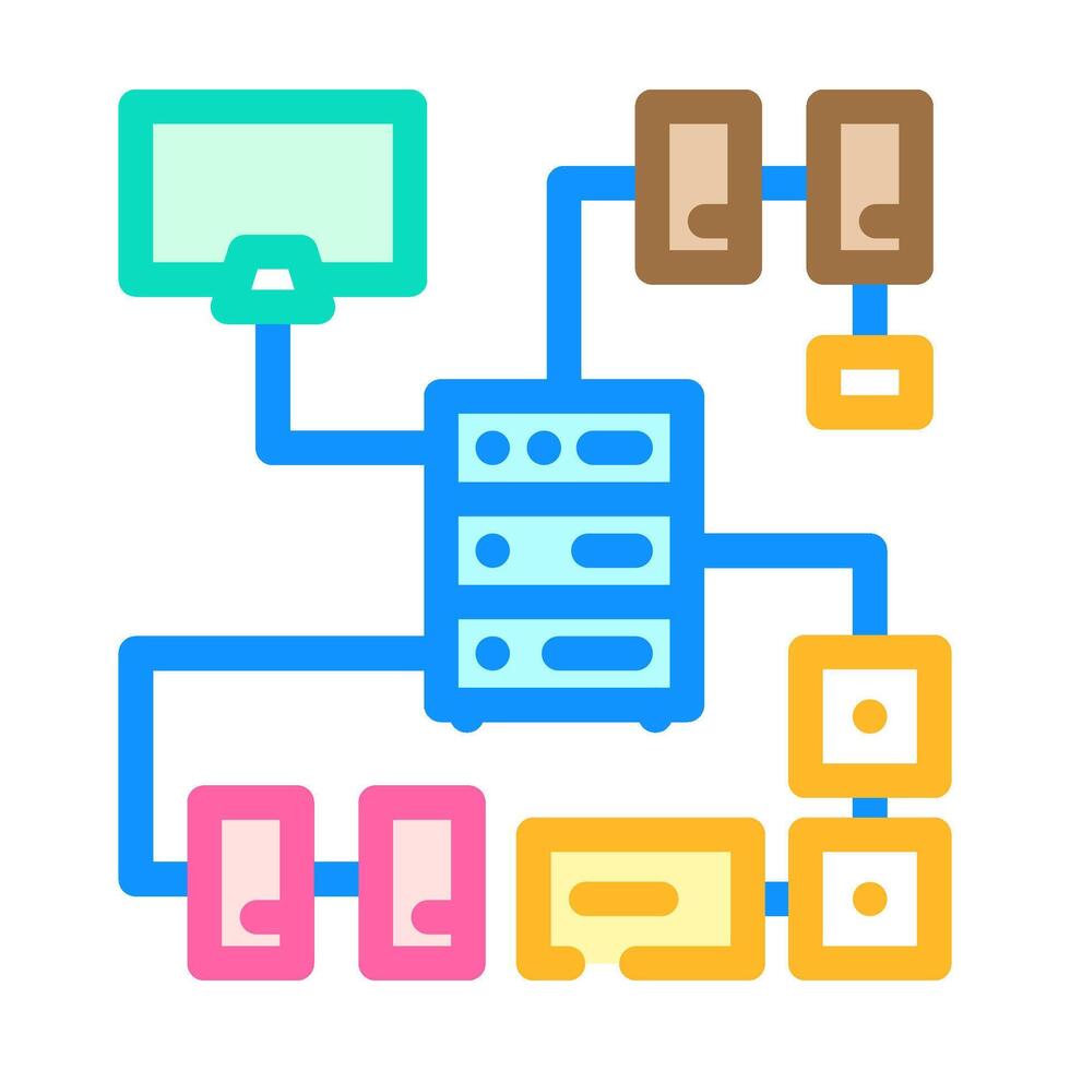 it architecture analyst color icon illustration vector