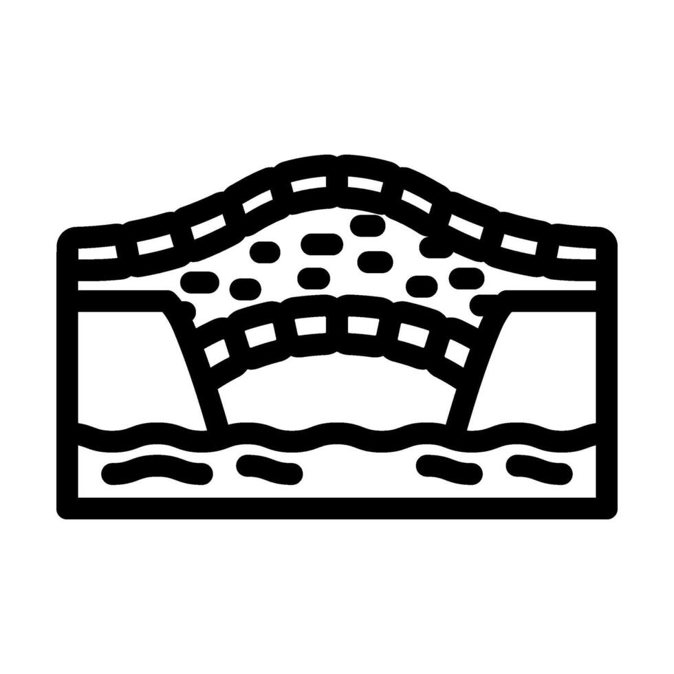 stone bridge line icon illustration vector