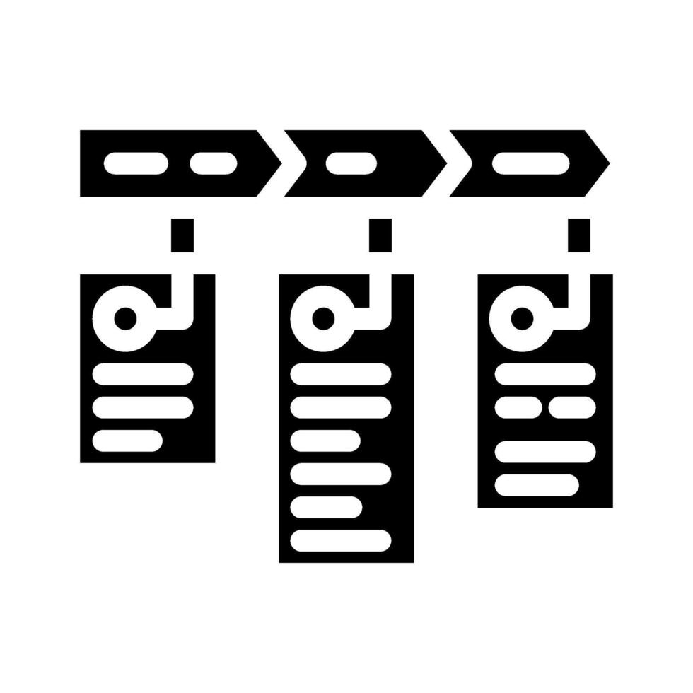 service delivery business process glyph icon illustration vector
