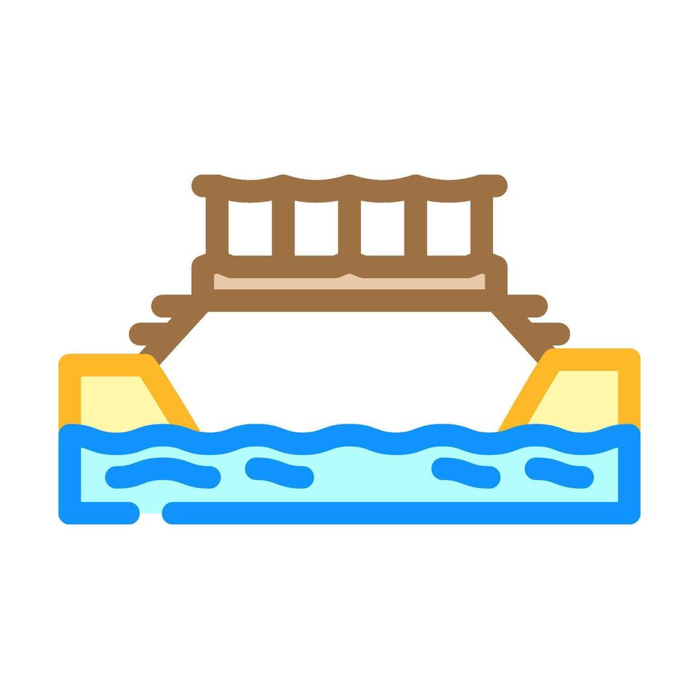 footbridge bridge color icon illustration vector