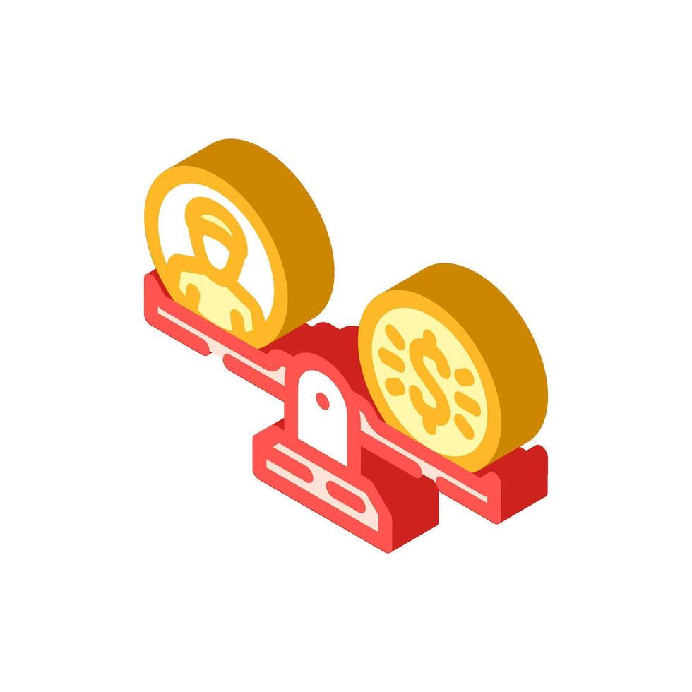 compensation management business isometric icon illustration vector