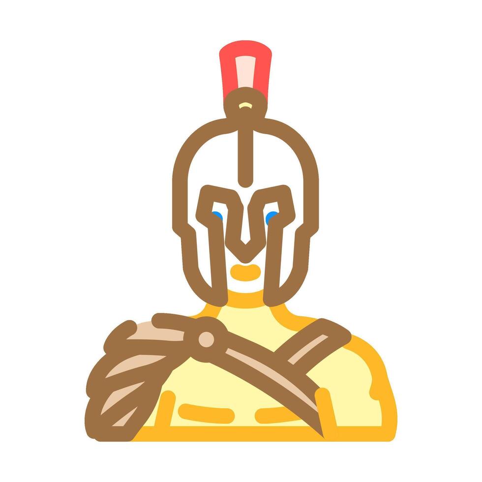 gladiator ancient soldier color icon illustration vector