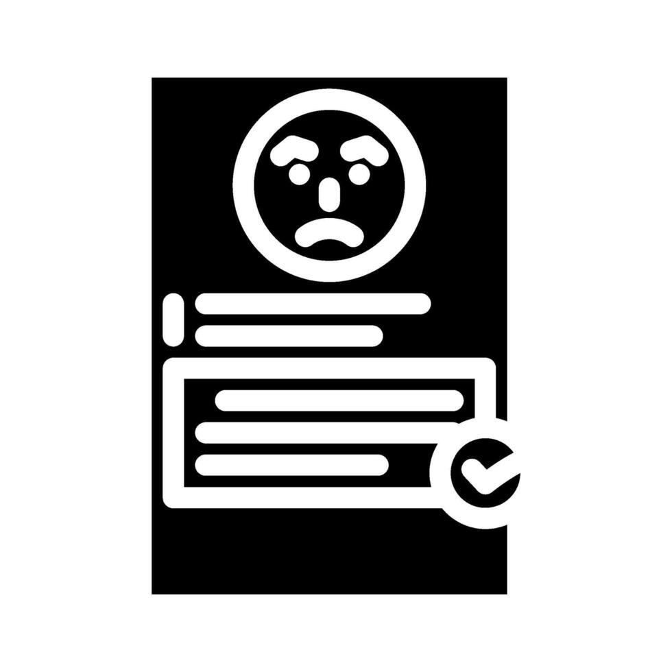 complaint resolution business process glyph icon illustration vector