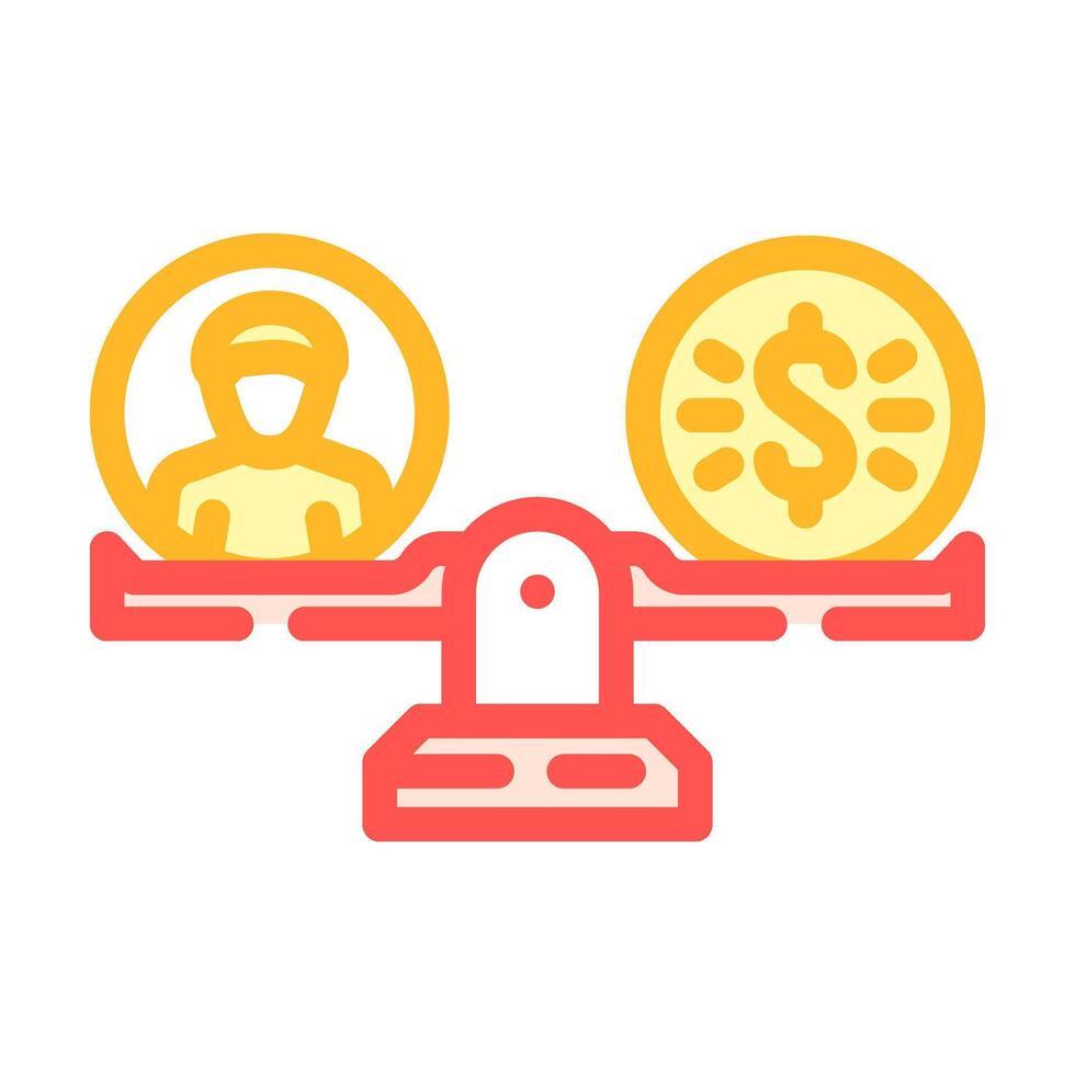 compensation management business color icon illustration vector