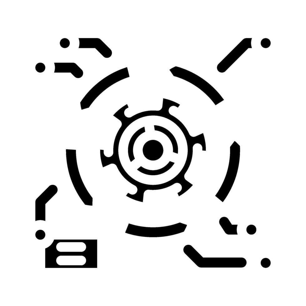 change management analyst glyph icon illustration vector