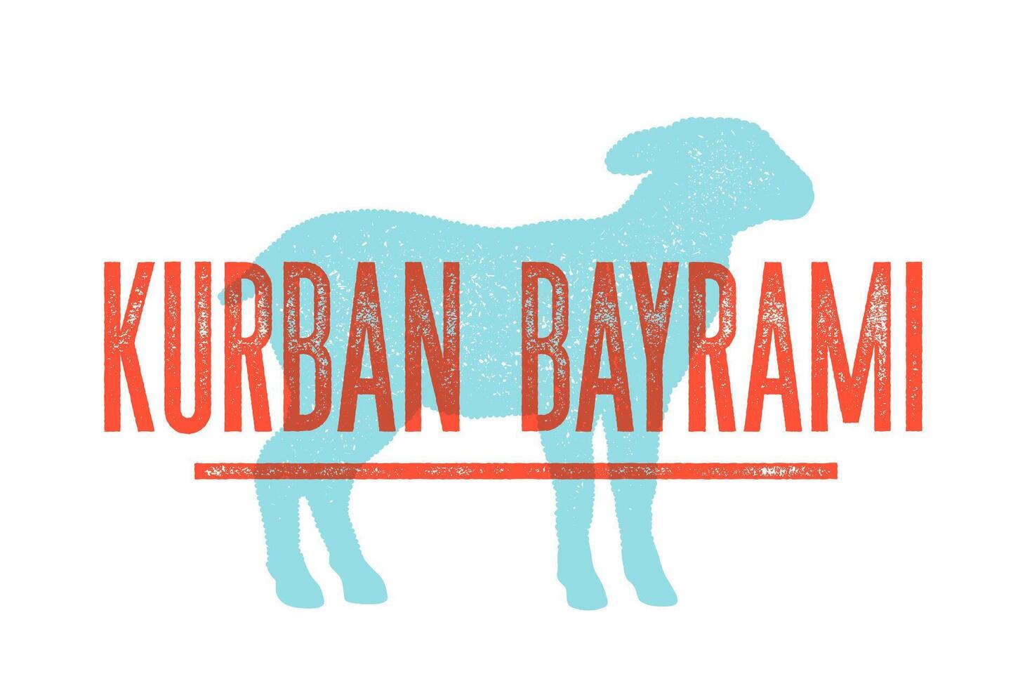 Kurban Bayrami. Lamb, sheep. Concept design of farm animals vector