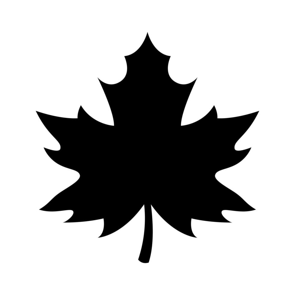 Maple leaf Silhouette Art isolated on white background vector